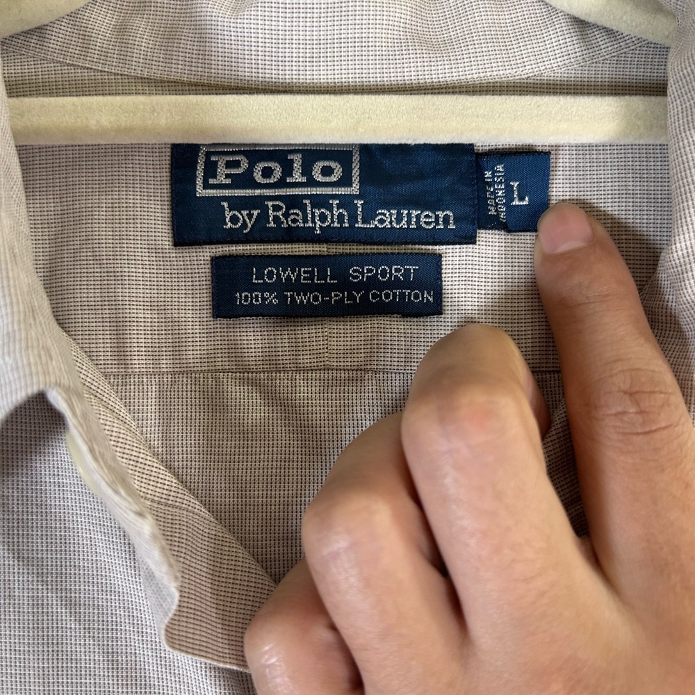 Vintage polo Ralph Lauren Lowell sport cross hatch button down shirt - Picture 3 of 11